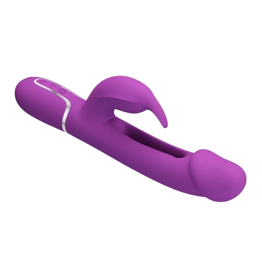 PRETTY LOVE - KAMPAS 3 IN 1 MULTIFUNCTION RABBIT VIBRATOR  PURPLE